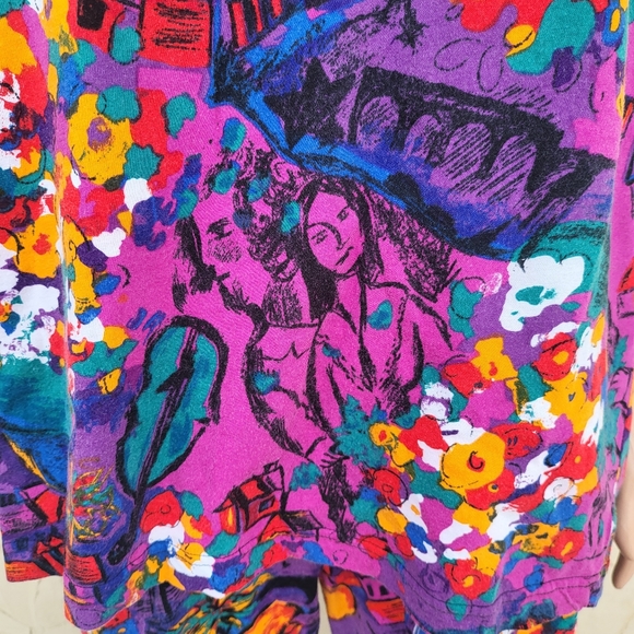 SOLD Vintage Art Deco Print Pants Set - Picture 3 of 8